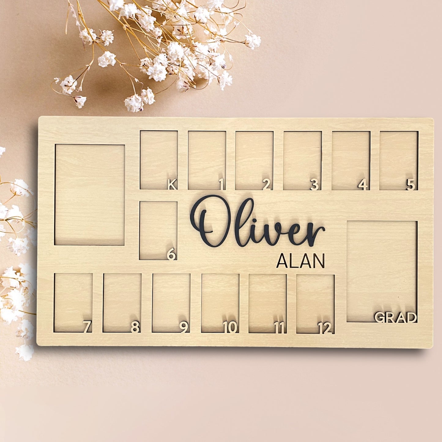 School year picture frame