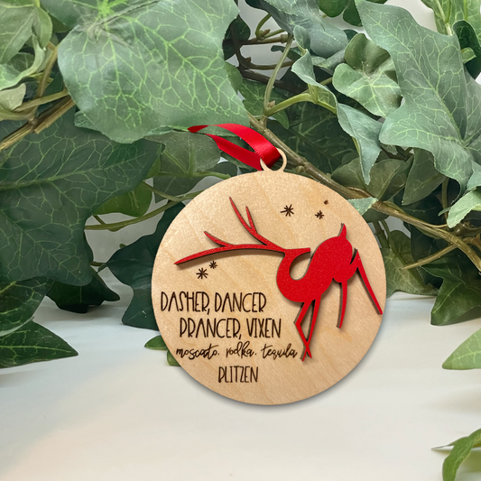 Ornament-Vodka Reindeer