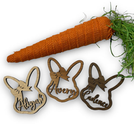 Easter tags hair bow- one layer