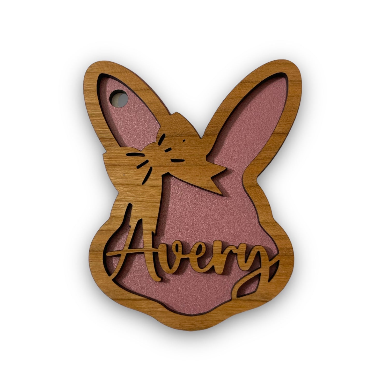 Easter tags hair bow- two layer