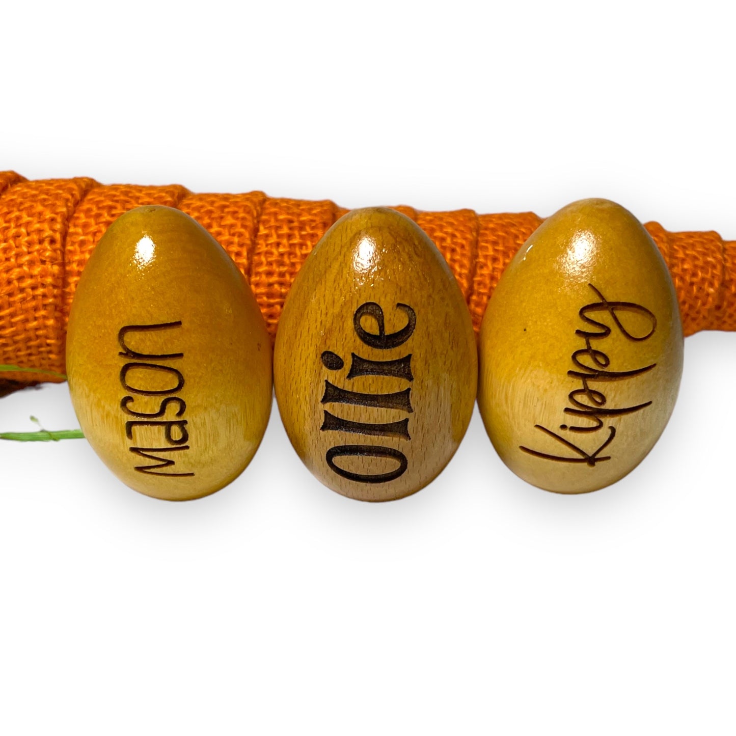 Wooden name Easter egg