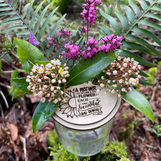 Mason jar flower holder